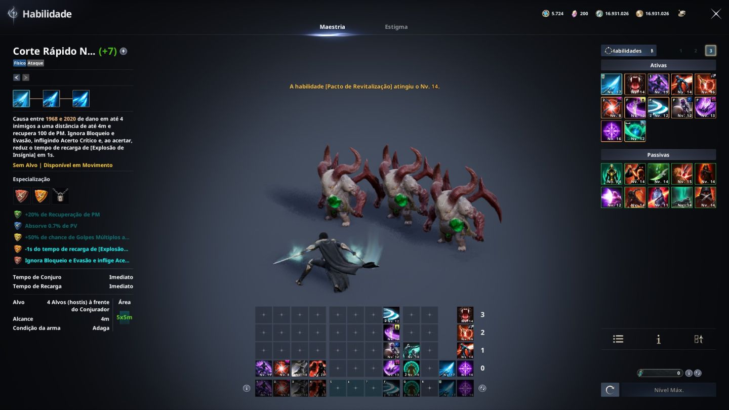CONTA AION 2 | ASSASSINO LVL 45 (2.201 GS / 114k CP) | ISRAPHEL - TOP DMG EM DGs