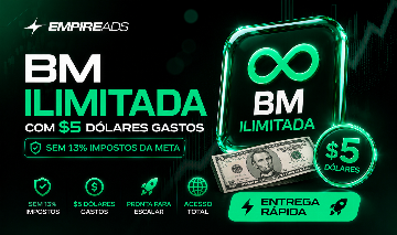 BM ILIMITADA/ AQUECIDA $5 DOLARES GASTOS/ SEM 13% IMPOSTOS META / ENTREGA RÁPIDA