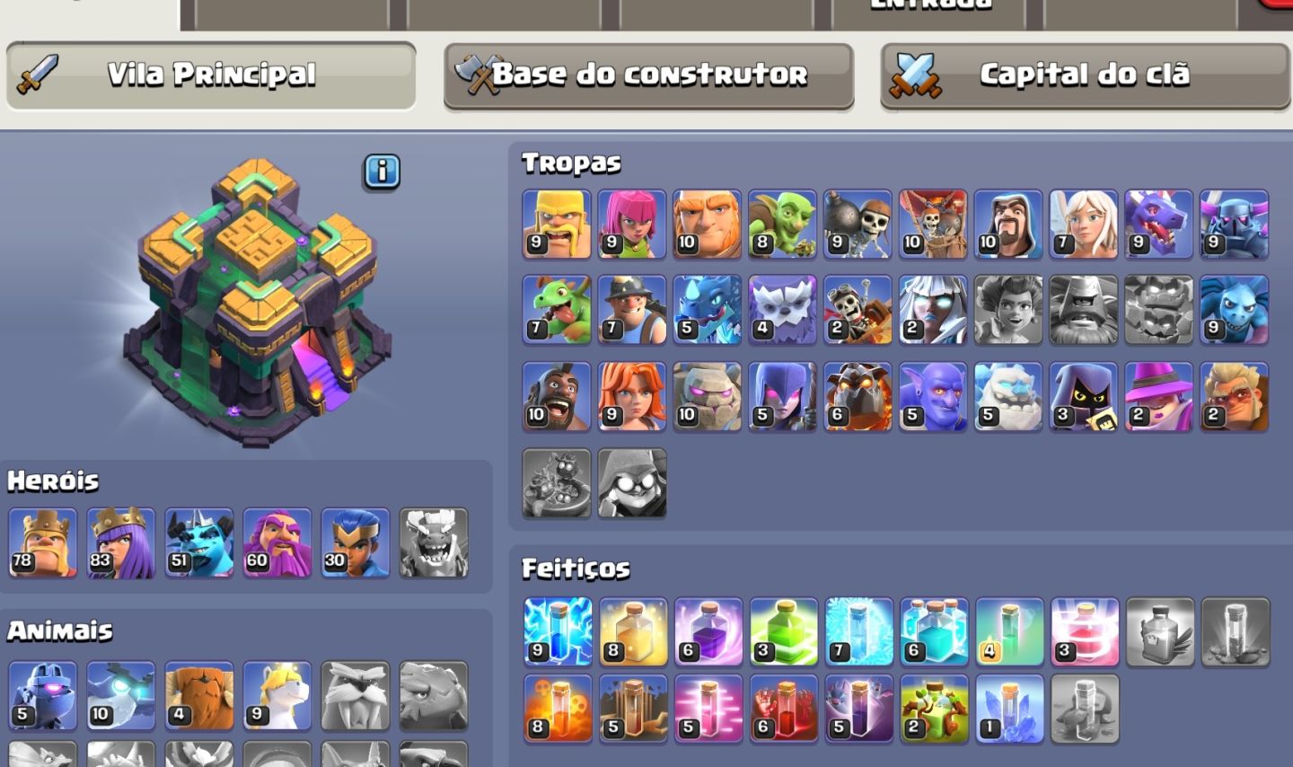CONTA COC + CV14 FULL + BASE DO CONTRUTOR FULL + NIVEL 155 + SUPERCELL ID