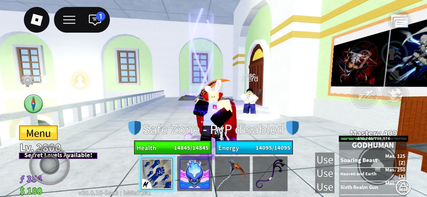 BLOX FRUITS CONTA LVL 2800+ GAS (Ingerida) |GOD HUMAN + HALLOW SCYTHE!