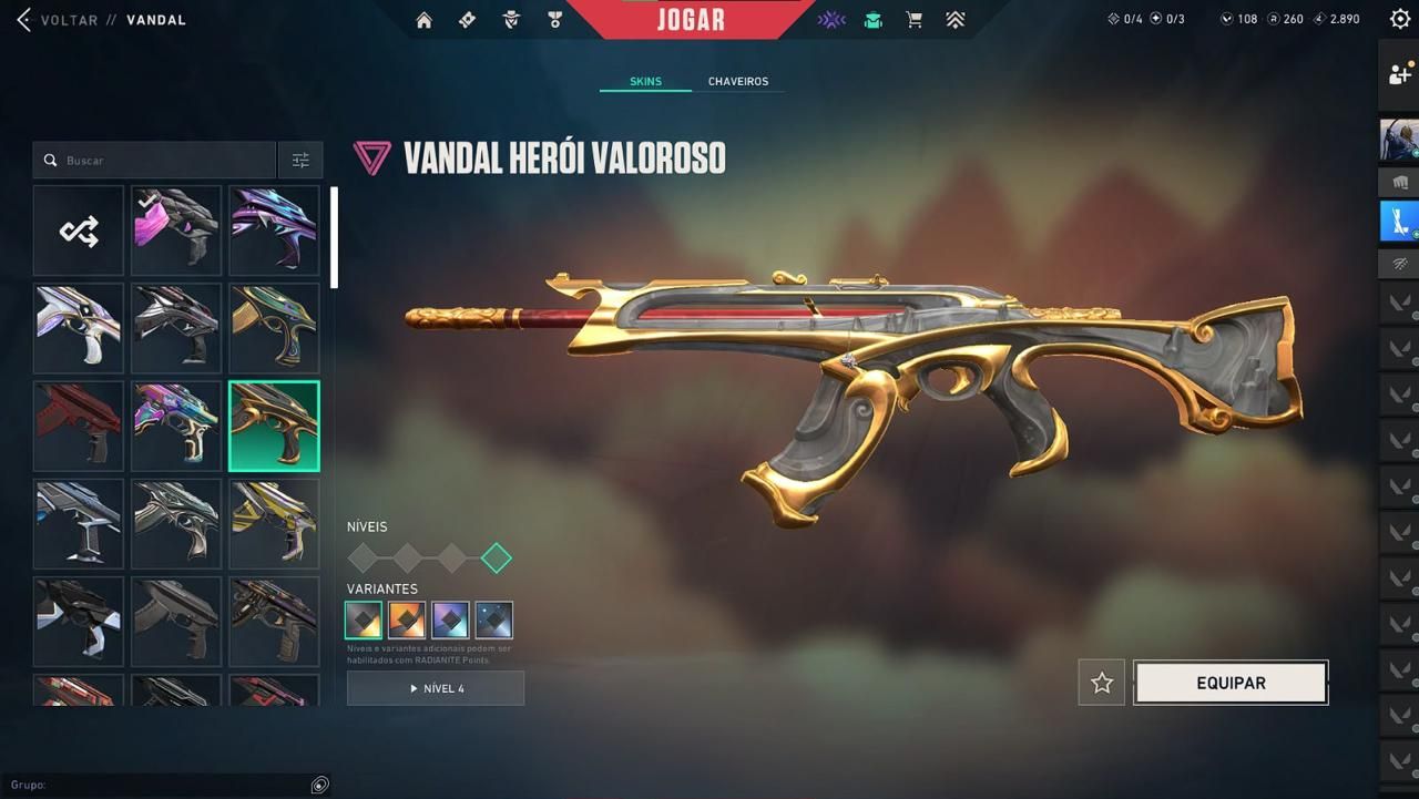 CONTA VALORANT (MUITAS VANDAL E SKINS...)