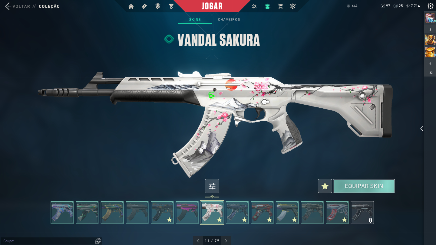 Conta de Valorant R$3400 gastos. +de 13 skins de vandal e phantom.