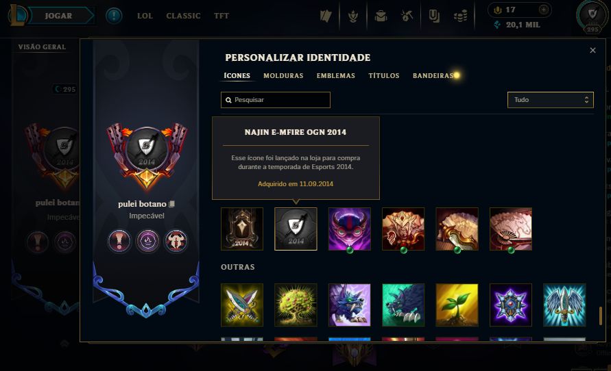 CONTA RIOT 2014 | LOL 151 SKINS LVL 295 + VALORANT 49 SKINS LVL 102 |