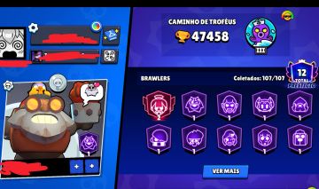 CONTA BRAWL STARS COM SKINS ANTIGAS