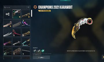 Conta karambit champions 2021 e kit champions 2025 (negociavel, so venda)