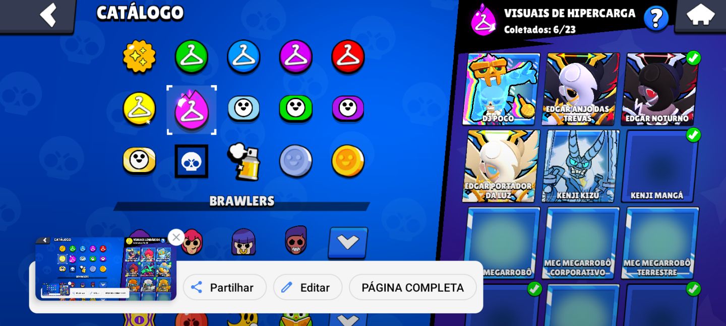 Conta Brawl Stars Completa Skins e Conteúdos Exclus