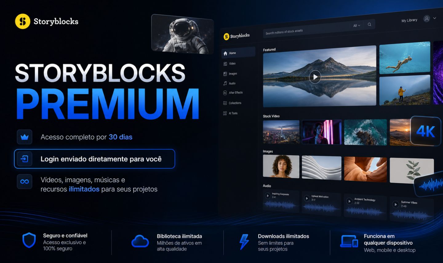 Storyblocks Premium Acesso Completo por 30 Dias