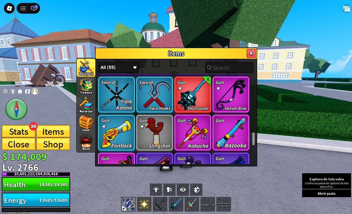 Conta Blox Fruits level máximo