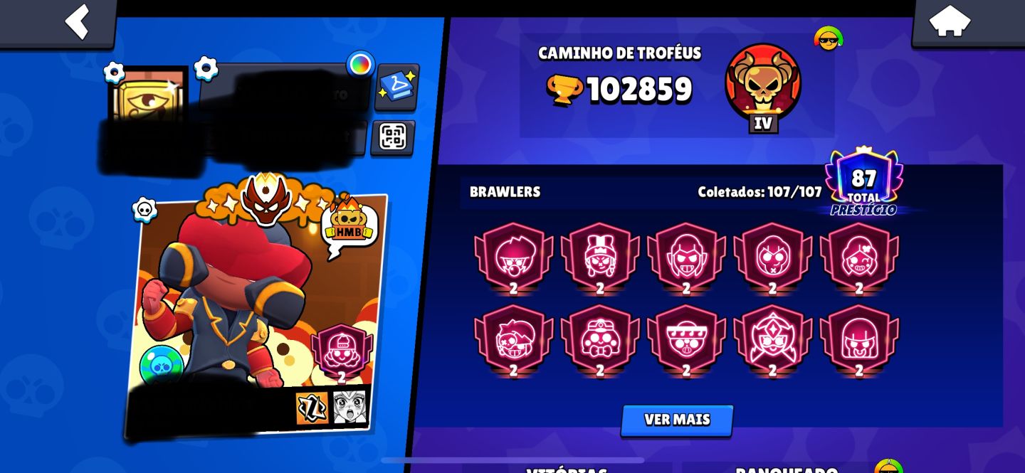 Conta Braba Mestre II, 102k De Troféus, 40 Prestígios 2