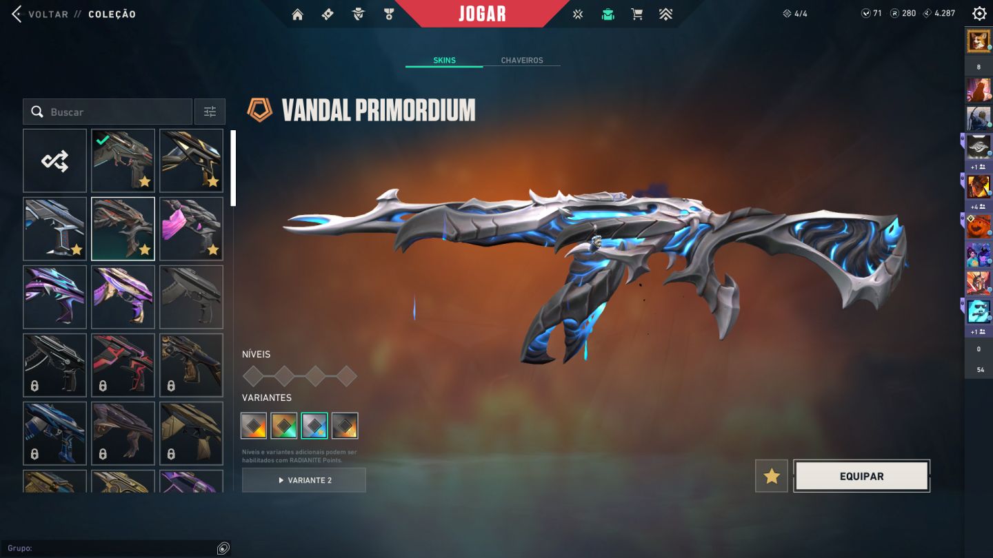 Valorant Champions 2025 Vandal e mais 5, phantom, OP, faca, passe e muito mais