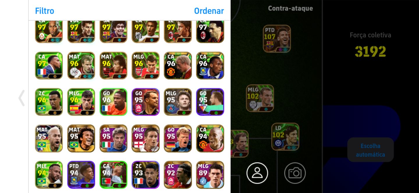 Conta braba de efootball para subir de divisão