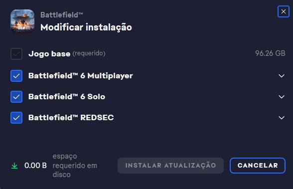 CONTA UNICA DE BF6 + BF4 ( com complementos E DLCS e patentes superiores a 50+)