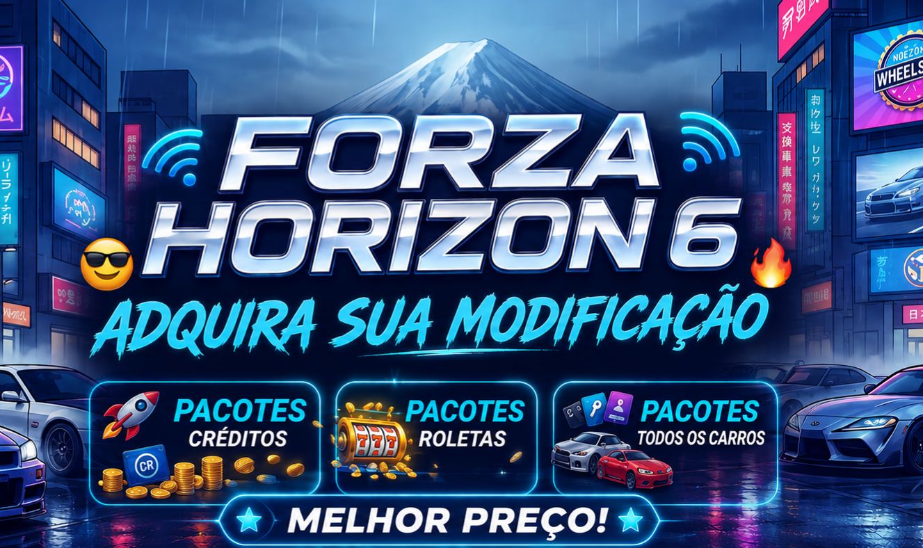 FORZA HORIZON 6 - PACOTES - Créditos/Roletas/Todos os Carros (MELHOR PREÇO)