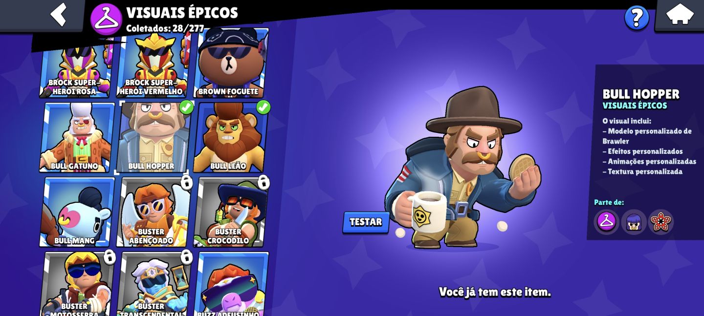 Conta Brawl diversas skins raras conta de 2023