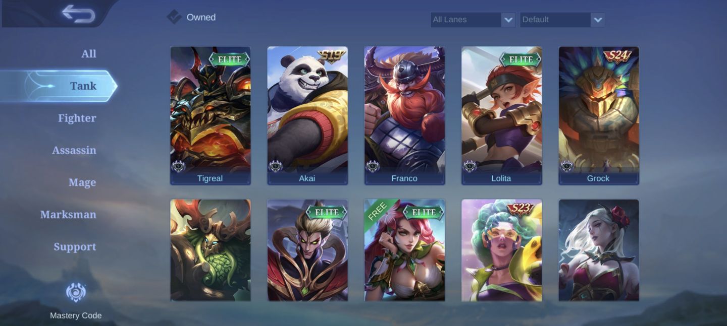 Mobile legends 20 skins