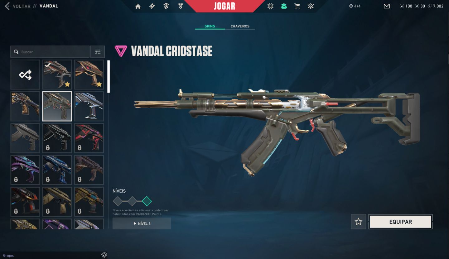Conta Vava com 14 skins da loja, Karambit Vct 2025, ex imortal, + de 1k gasto