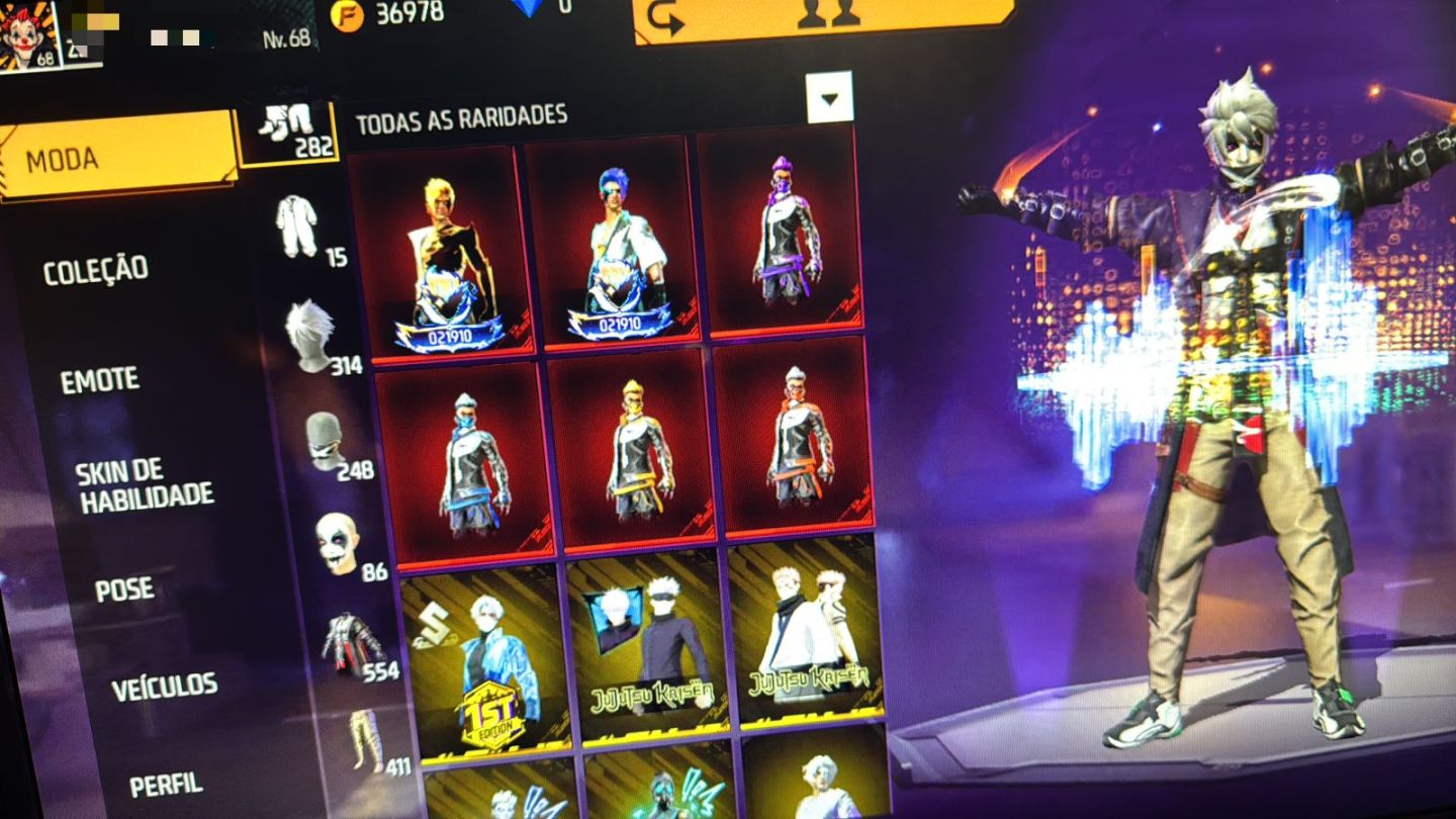 Conta de Free Fire rara disponível