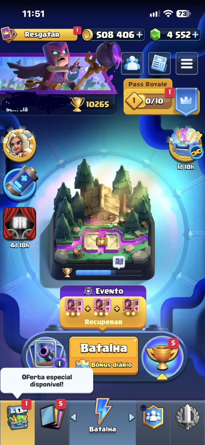 CONTA COM +10.500 TROFÉUS ARENA 25 ATUALMENTE