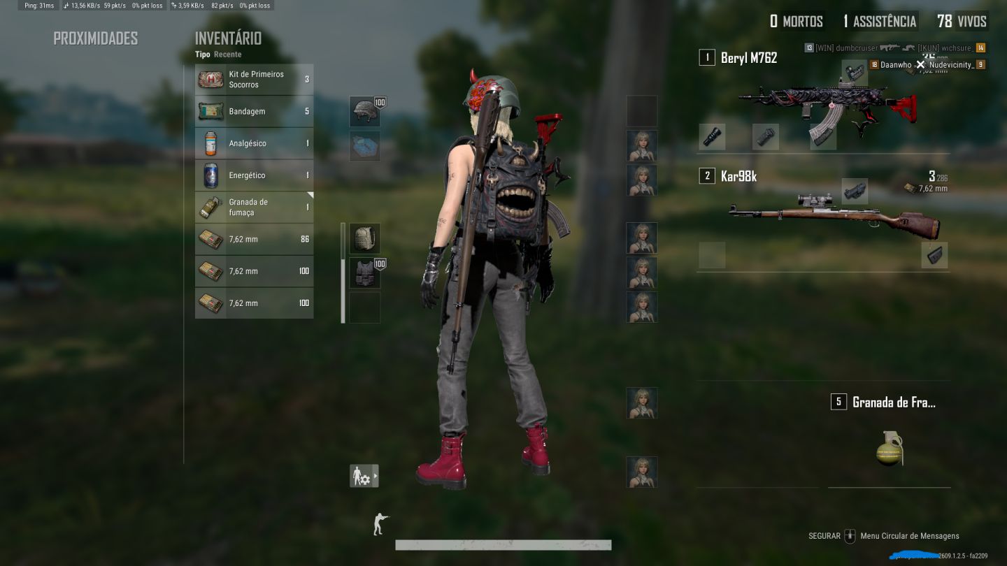 CONTA PUBG STEAM - BERYL SUKUNA LV3 + COMPETIDOR GALSYA LV1