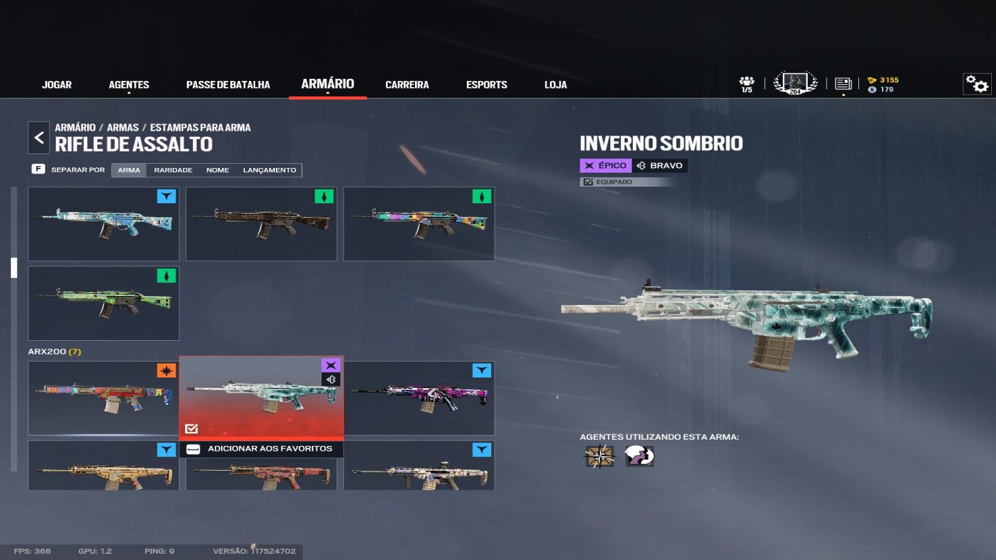 CONTA RAIMBOW SIX COM MUITA COISA LVL264