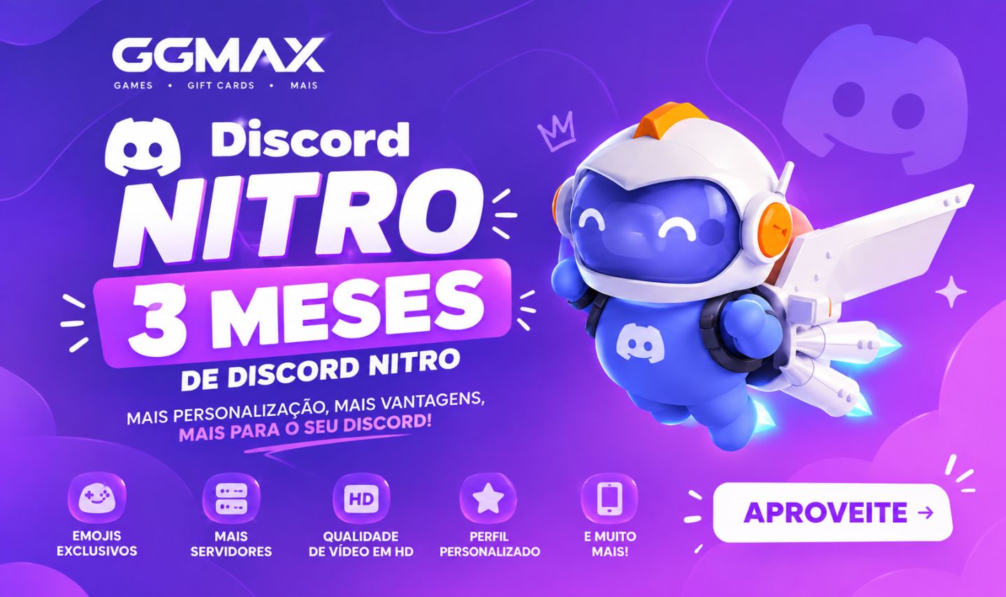DISCORD NITRO 3 MESES NA SUA CONTA [ENTREGA AUTOMÁTICA]