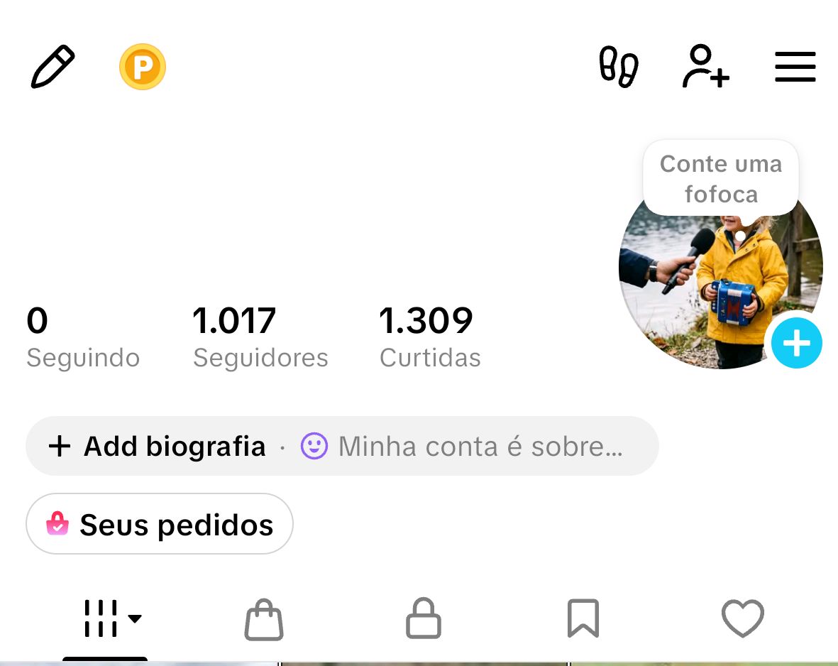 CONTA DO TIK TOK COM TIK TOK SHOP