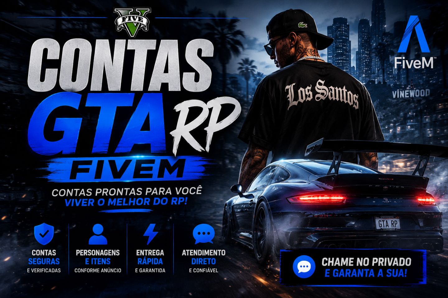 CONTA GTA RP/FIVEM PREMIUM | COMPLETA, PRONTA PARA JOGAR E COM ÓTIMOS ITENS!