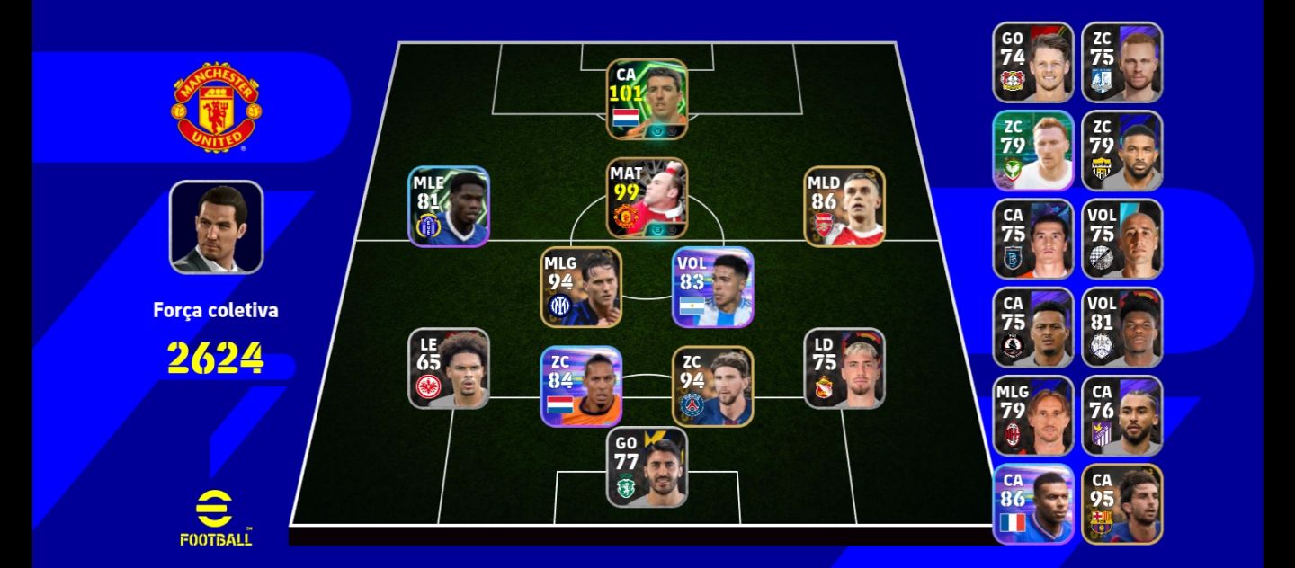 Conta inicial de efootball com Roy makaay