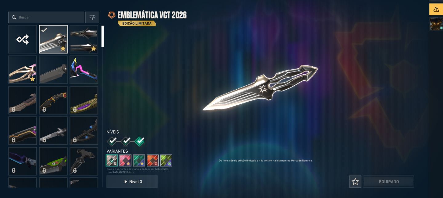 Conta asc/imt Skin champions e 3 Faca