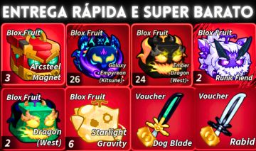 East West Dragon Magnet Blox Fruits - Fruta Física e Skins | Rabid Dog Blade