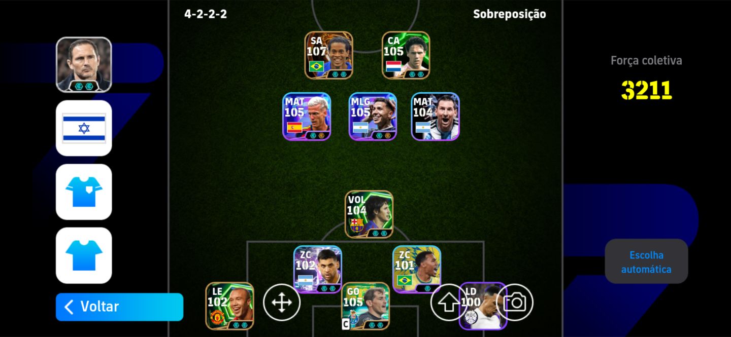 Conta efootball ronaldinho 107 blitz van basten 105
