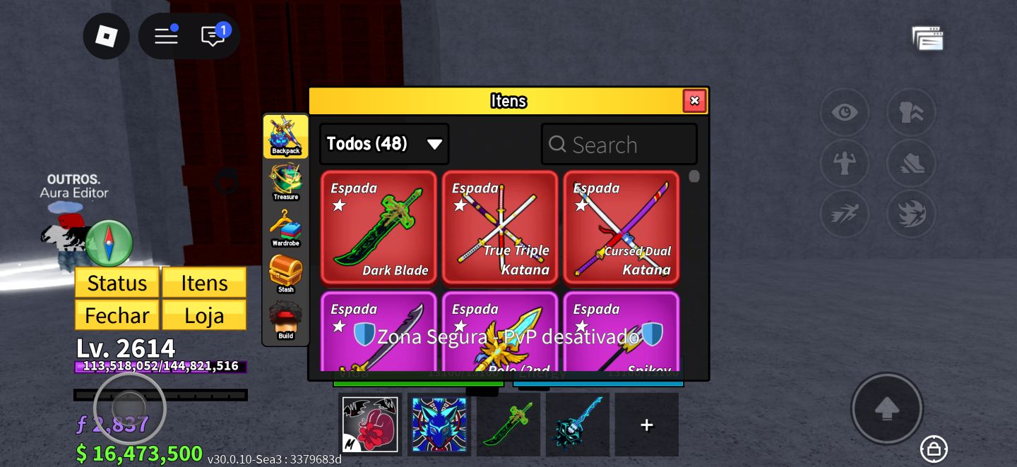 CONTA ROBLOX RARA | BLOX FRUITS + GAMEPASSES +15K ROBUX GASTOS