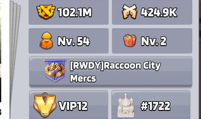 Conta Last War QG 30 Server 1722