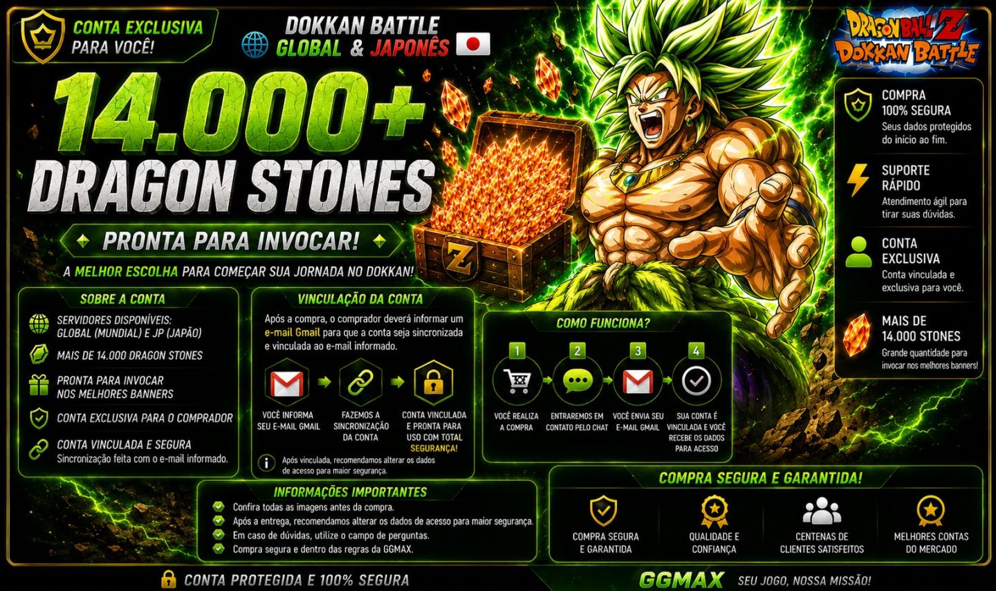 DOKKAN BATTLE GLOBAL E JP ANDROID | 14.000+ DRAGON STONES.