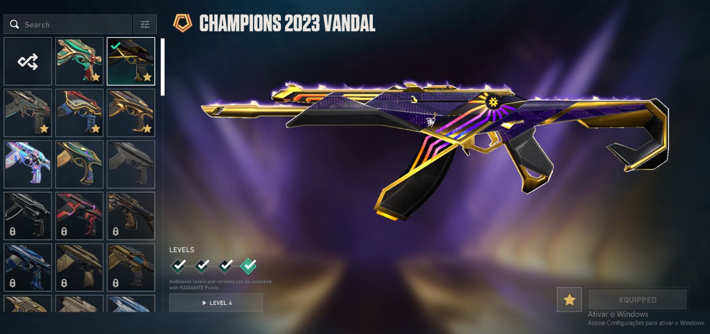 CONTA VALORANT (VANDAL CHAMPION, XENOHUNTER, KARAMBIT, ETC)