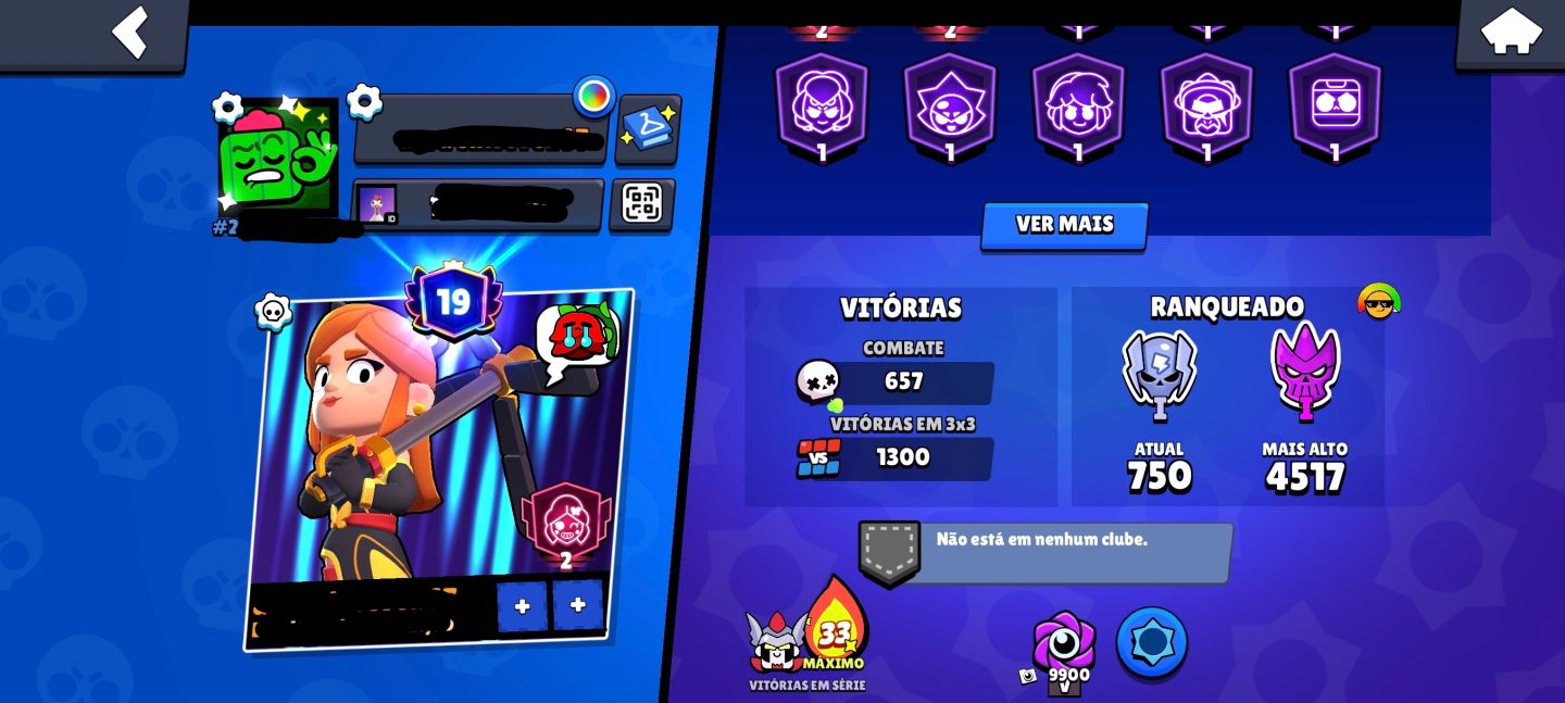 CONTA BRAWL STARS | 24K+ TROFÉUS | 86 BRAWLERS | 12 LENDÁRIOS