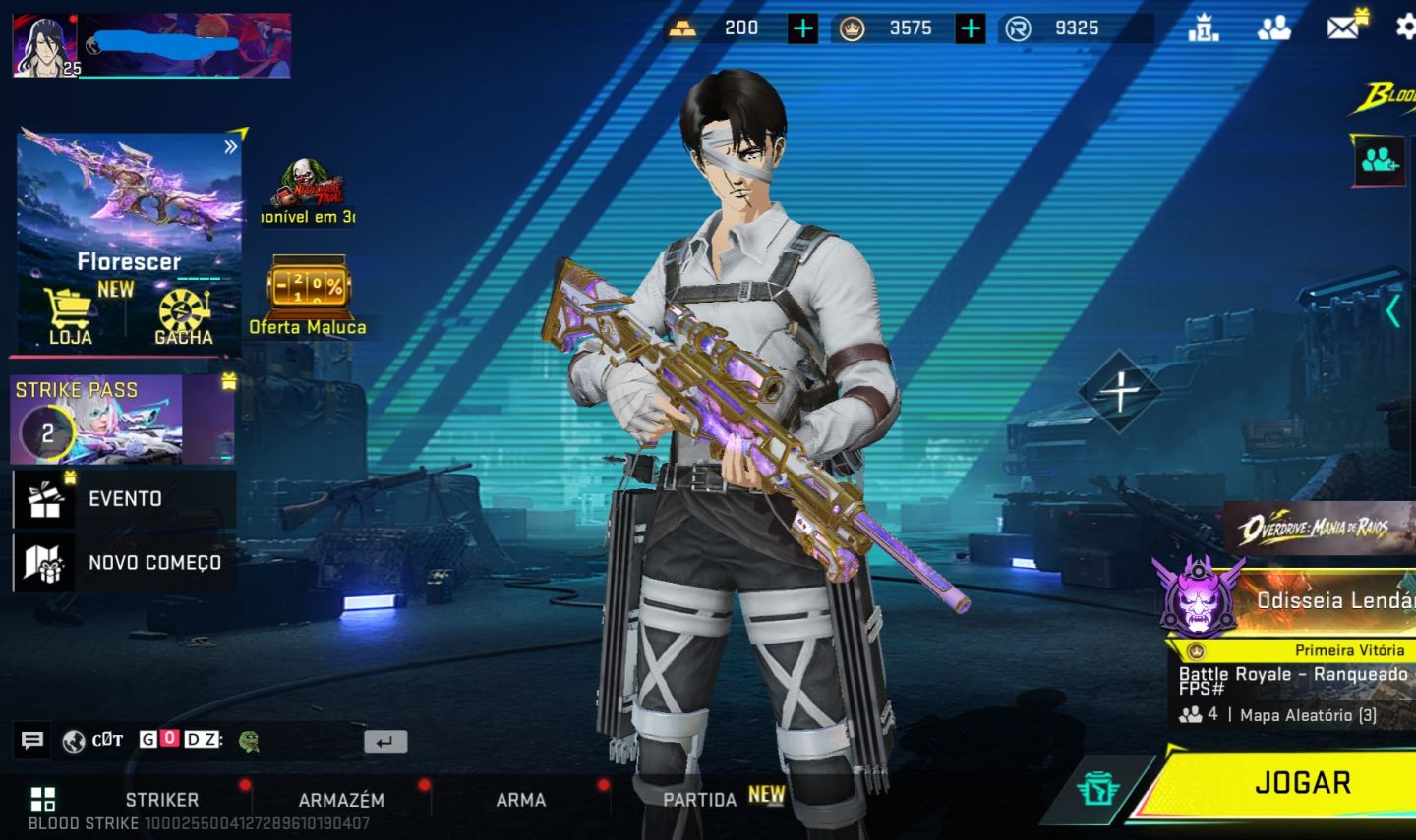 BLOOD STRIKE PRA SAIR LOGO RANK MESTRE