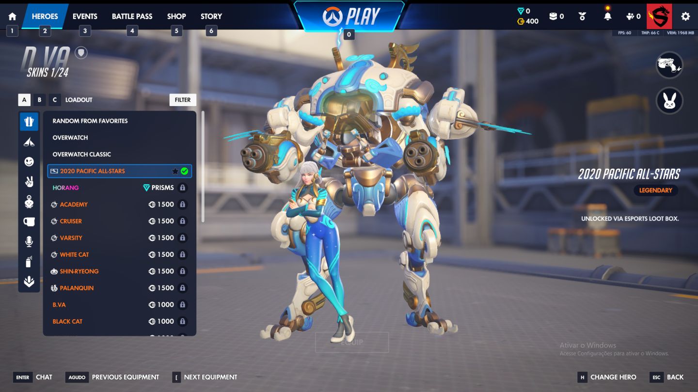 Conta Overwatch, +100 Skins OWL