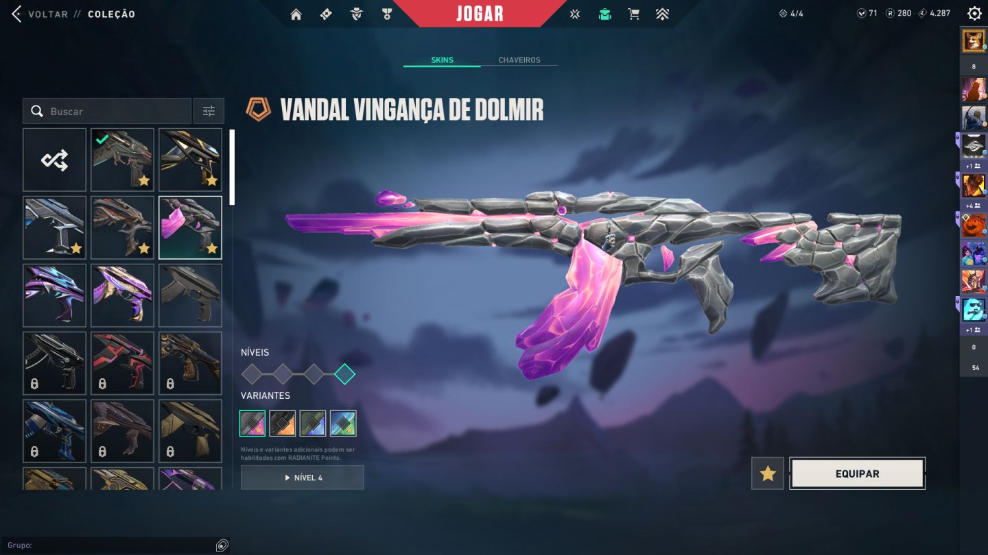 Valorant Champions 2025 Vandal e mais 5, phantom, OP, faca, passe e muito mais