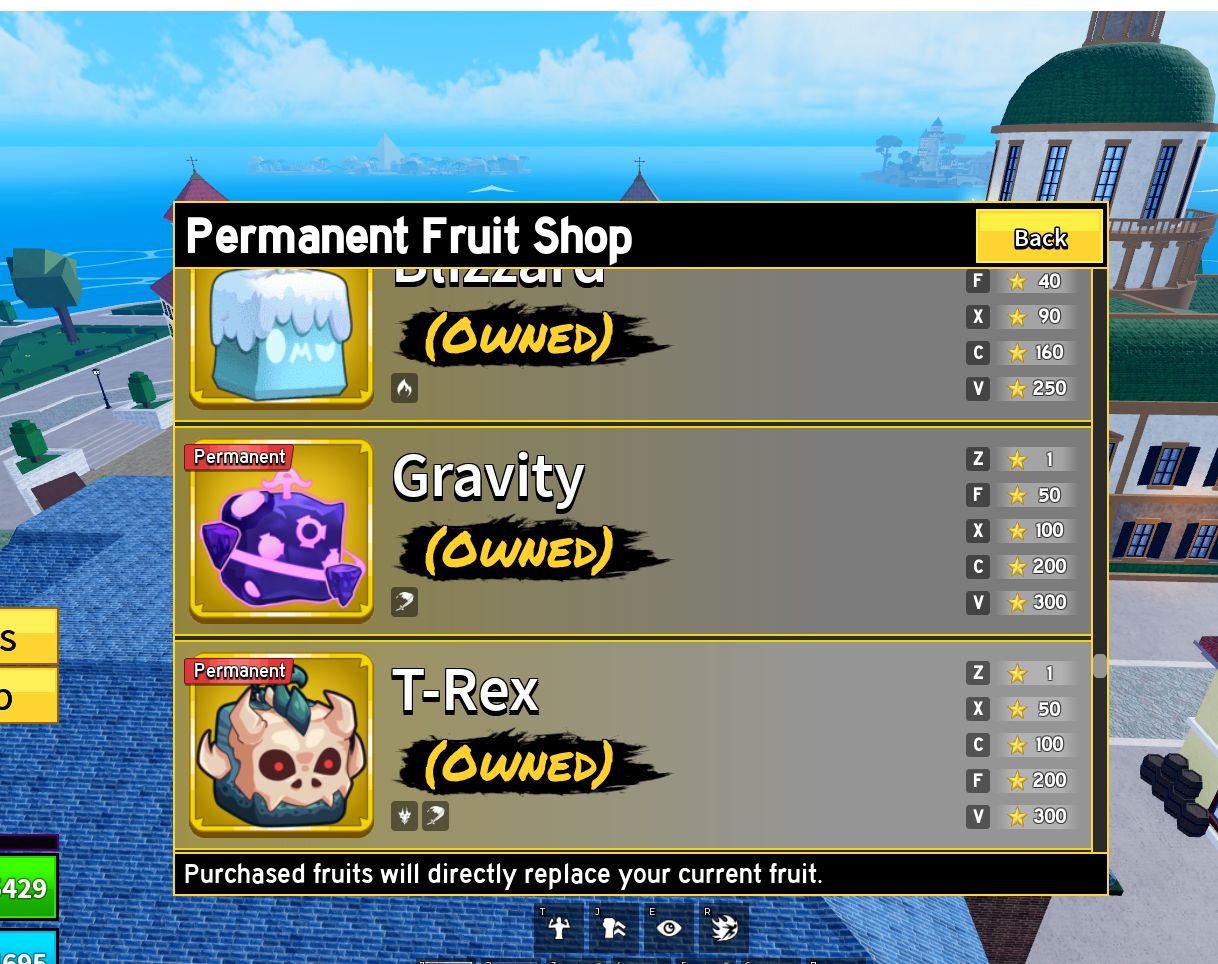 Conta Roblox/blox fruits impecavel com quase todas as frutas permanentes