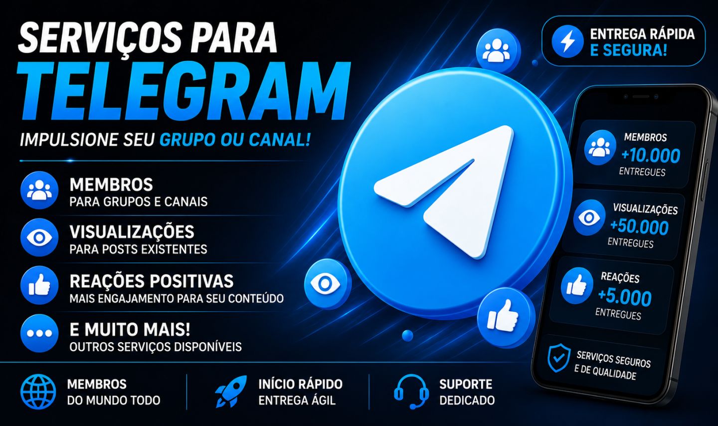 Impulsione seu Telegram | Membros, Views e Reações Premium