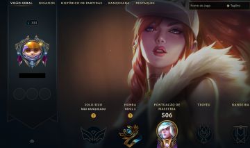 Conta unranked com skins raras e bordas