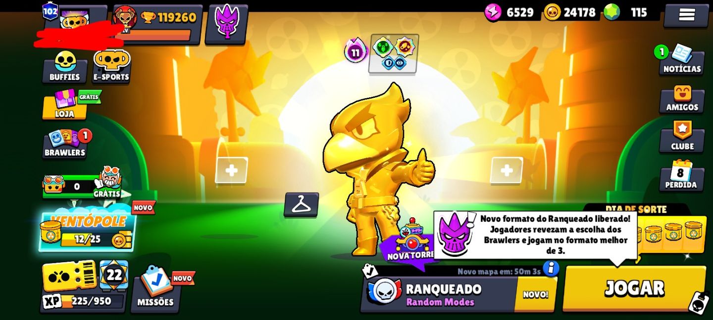 CONTA BRAWL STARS 100K TROFÉUS!