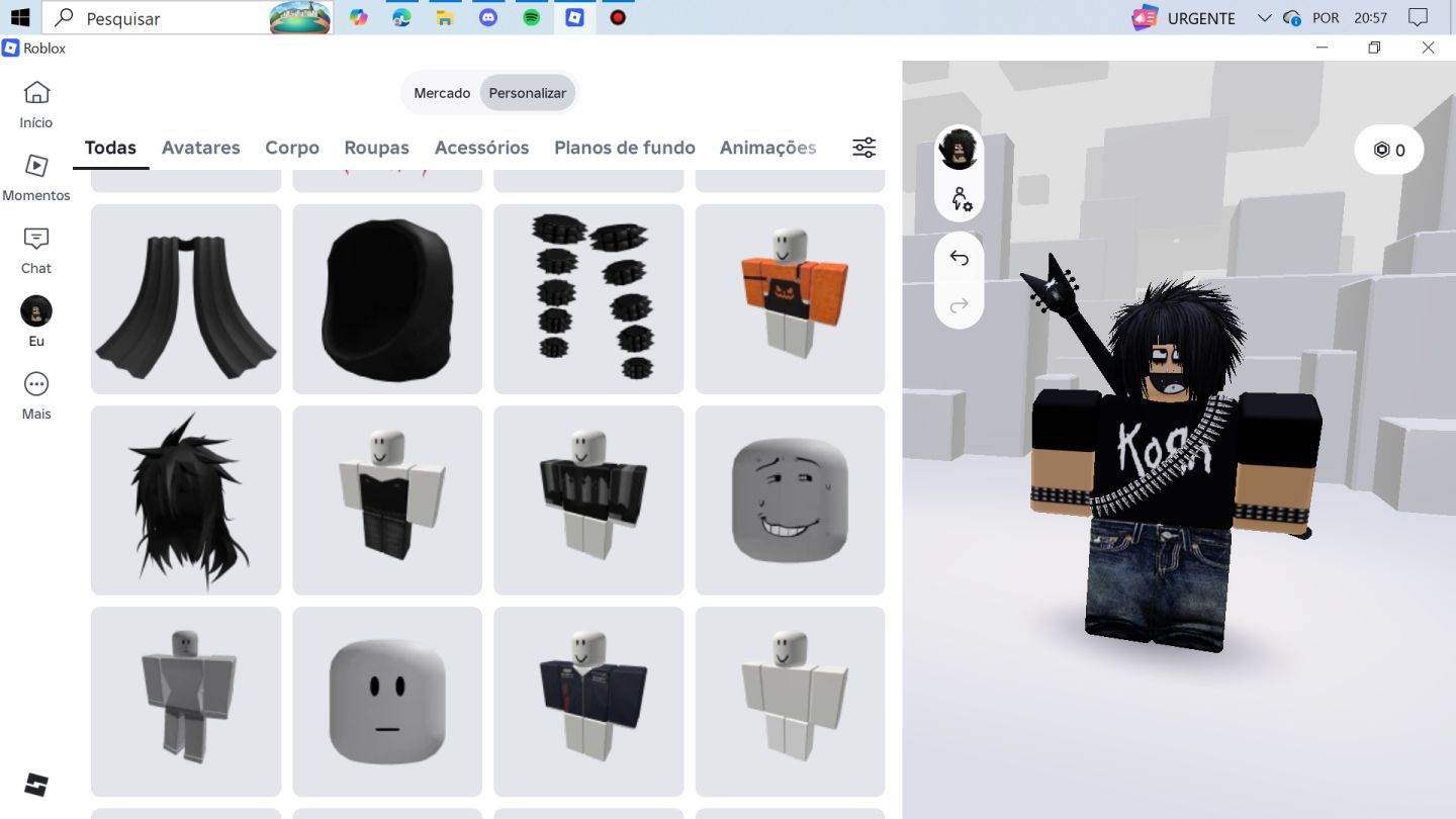 CONTA ROBLOX COM SKIN