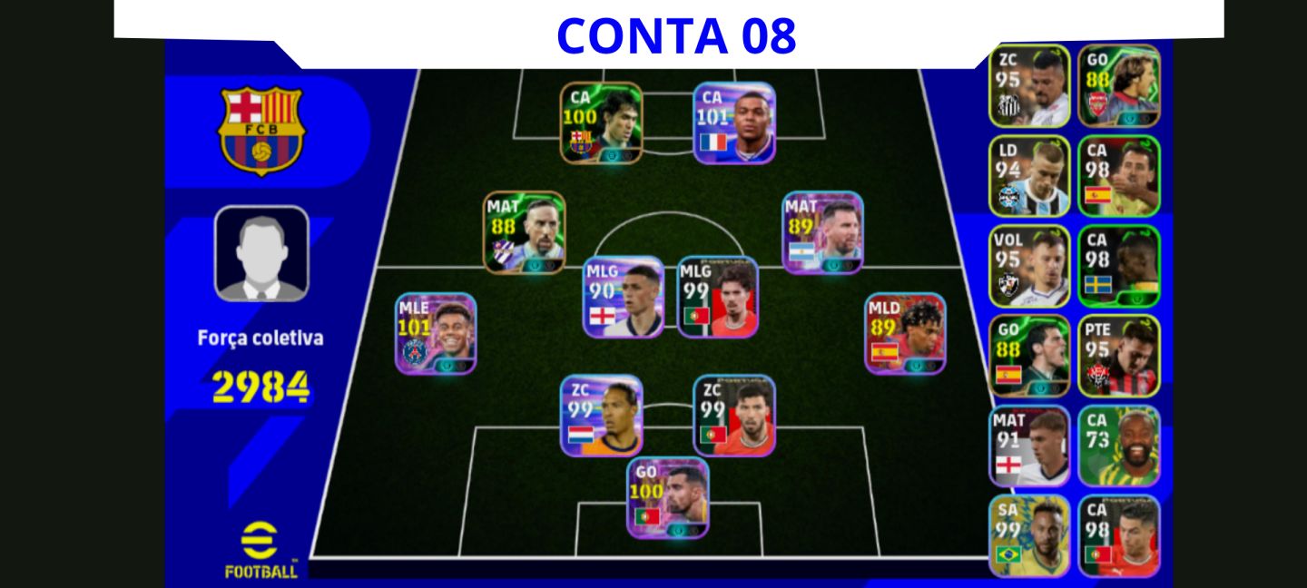 Contas eFootball Iniciais com Épicos/Big Times Garantidos!