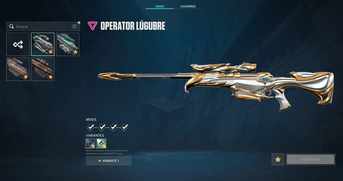 Conta valorant com skins de loja para quase todas as armas, ascendente.