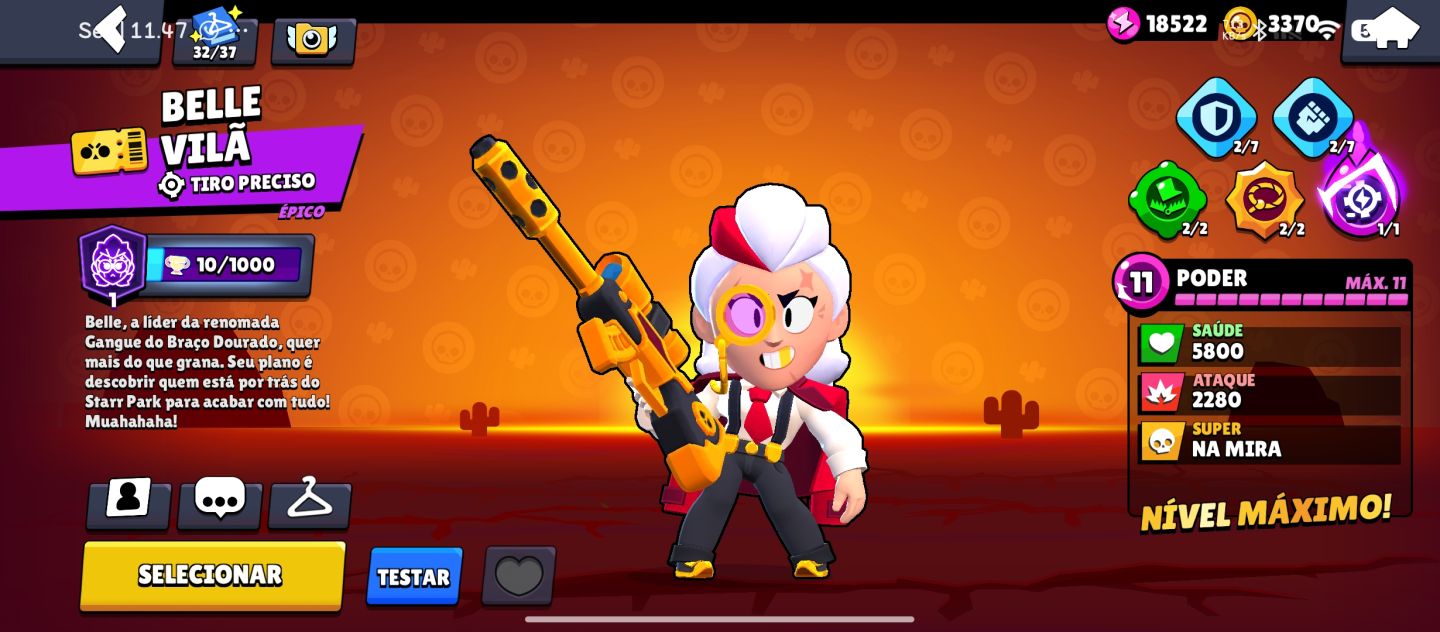 Conta Full de Brawl Stars | Full Nível 11 e Full Buffies (Valor Negociável)