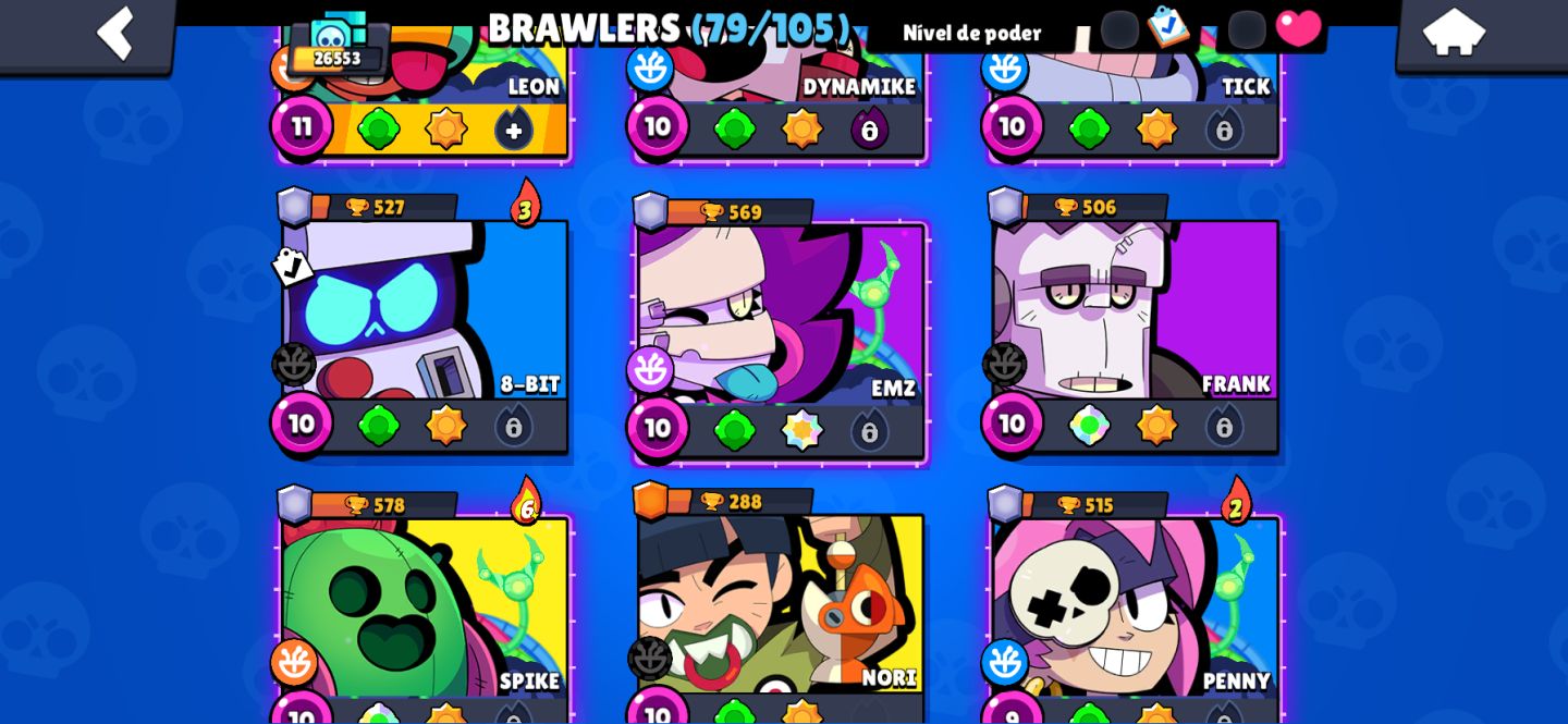 Brawl Stars 26k+ | Mortis 2k Troféus | 79 Brawlers | P11