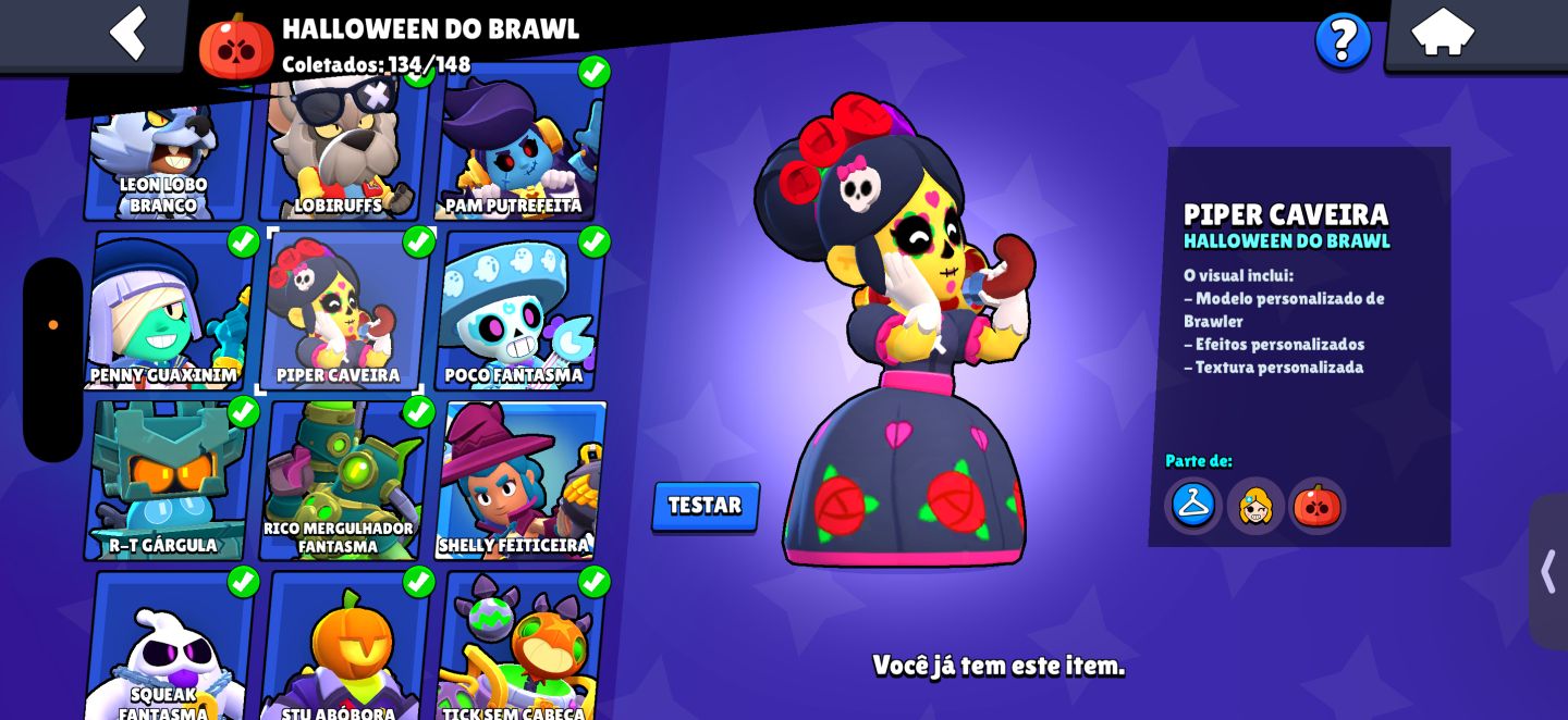 CONTA RARA DE BRAWL STARS COM COLT DESAFIANTE E +500 SKINS (70K de troféus)