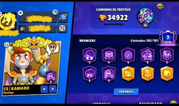 CONTA DE BRALW START COM QUASE TODOS OS PERSONAGENS E ITENS